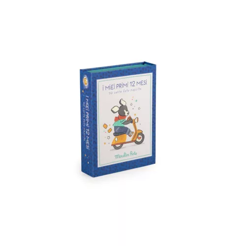 Moulin Roty - Pamacs és Pamut - Az első 12 hónap - Babakártya, mérföldkőkártya (30 kártya) - olasz