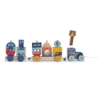 Moulin Roty - Pamacs és Pamut - Játékvonat építőelemekkel