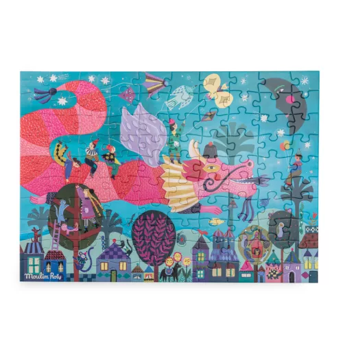 Moulin Roty - Csillaghullás - Puzzle - kirakó - A sárkány és a hold 100 db