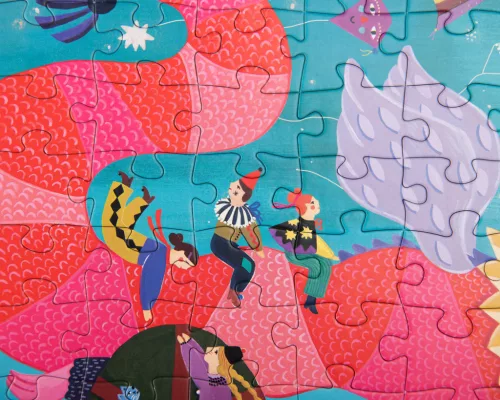 Moulin Roty - Csillaghullás - Puzzle - kirakó - A sárkány és a hold 100 db