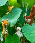 Moulin Roty - Az esőerdőben - Leopárd plüss csörgő - Taigo 