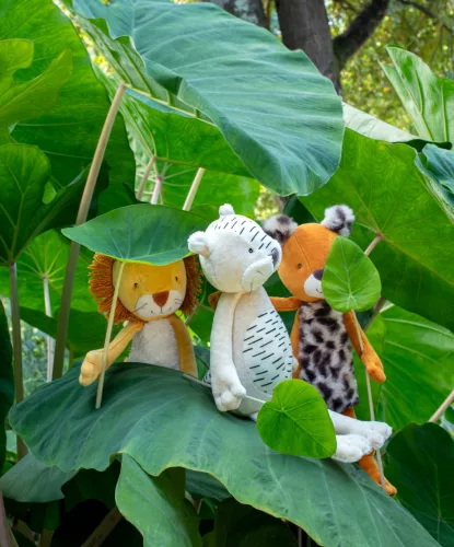 Moulin Roty - Az esőerdőben - Oroszlán plüss csörgő - Mamba
