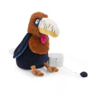 Moulin Roty - Az esőerdőben - Zenélő madár plüss - Litchi (25 cm)