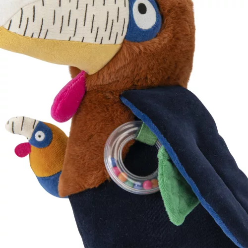 Moulin Roty - Az esőerdőben - Nagy tokó madár készségfejlesztő játék - Litchi 