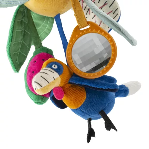Moulin Roty - Az esőerdőben - Fellógatható készségfejlesztő - Virág 