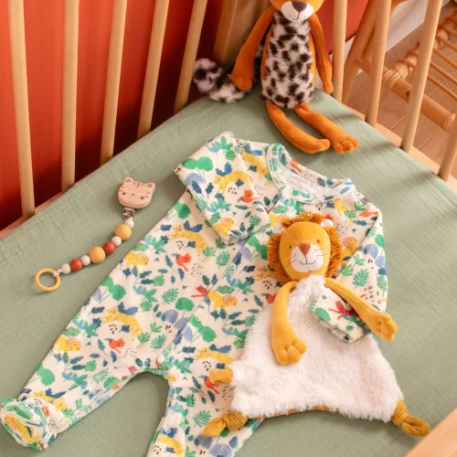 Moulin Roty - Az esőerdőben - Cumilánc (fa és szilikon) - tigris