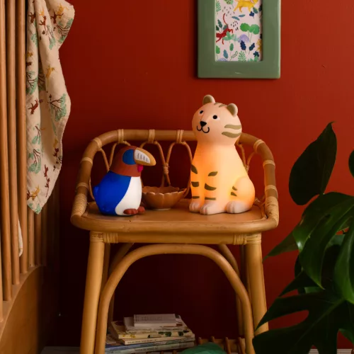 Moulin Roty - Az esőerdőben - Éjjeli lámpa - nagy - (USB) - tigris 