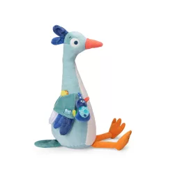   Moulin Roty - Békák a tavon - Készségfejlesztő, fogalkoztató nagy gém  plüss (56 cm)