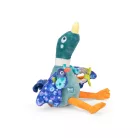 Moulin Roty - Békák a tavon - Készségfejlesztő, fogalkoztató kacsa plüss - Leon (30 cm)