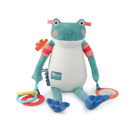 Moulin Roty - Békák a tavon - Készségfejlesztő, fogalkoztató béka plüss - Raul (34 cm)