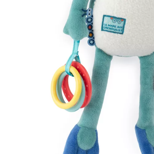 Moulin Roty - Békák a tavon - Készségfejlesztő, fogalkoztató béka plüss - Raul (34 cm)