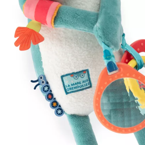 Moulin Roty - Békák a tavon - Készségfejlesztő, fogalkoztató béka plüss - Raul (34 cm)