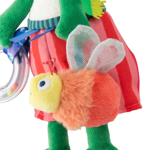 Moulin Roty - Békák a tavon - Fellógatható foglalkoztató kacsa plüss - Renáto (23 cm)