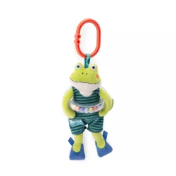   Moulin Roty - Békák a tavon - Fellógatható fogalkoztató béka plüss (19 cm)