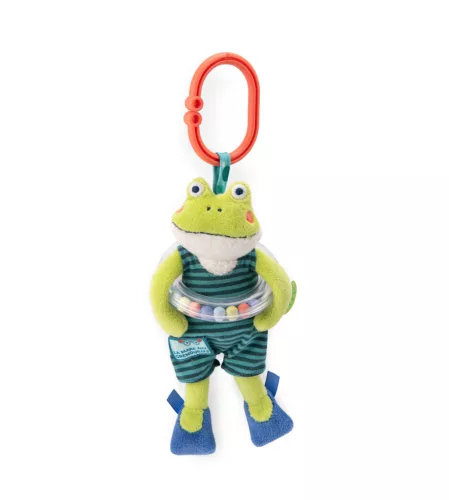 Moulin Roty - Békák a tavon - Fellógatható fogalkoztató béka plüss (19 cm)