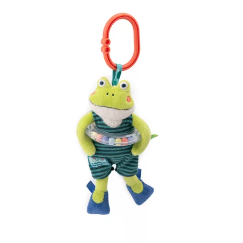 Moulin Roty - Békák a tavon - Fellógatható fogalkoztató béka plüss (19 cm)