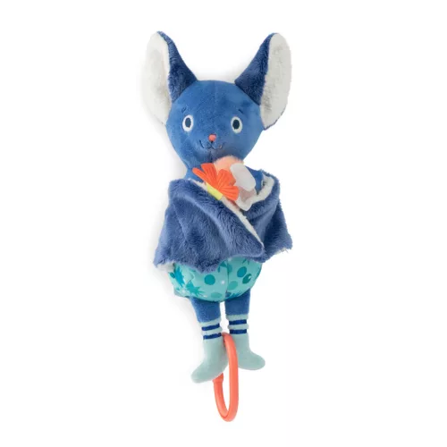 Moulin Roty - Békák a tavon - Fellógatható fogalkoztató denevér plüss (28 cm)