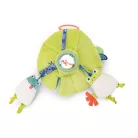 Moulin Roty - Békák a tavon - Fellógatható fogalkoztató tavirózsa plüss (27 cm)