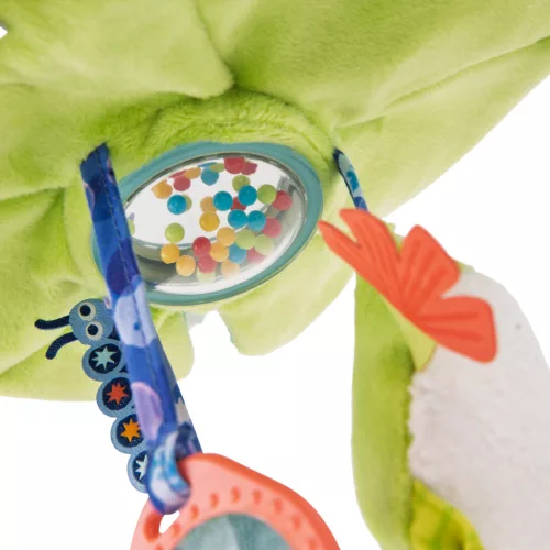 Moulin Roty - Békák a tavon - Fellógatható fogalkoztató tavirózsa plüss (27 cm)