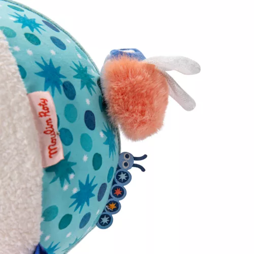 Moulin Roty - Békák a tavon - Plüss készségfejlesztő labda (16 cm)