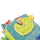 Moulin Roty - Békák a tavon - Fellógatható készségfejlesztőplüss  kocka  (15 cm)