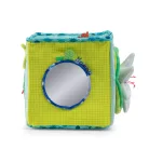 Moulin Roty - Békák a tavon - Készségfejlesztő plüss kocka 5 db plüss figurával (18 cm)