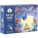 Moulin Roty - Békák a tavon - sötétben világító kirakó, foszforeszkáló puzzle - Holdfény (24 db-os)