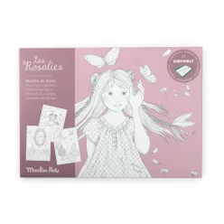   Moulin Roty - Rózsababák -  24 db prémium színezőlap - Kidywolf kompatibilis