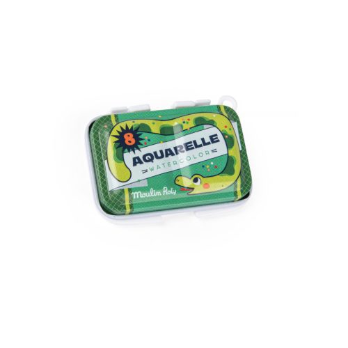 Moulin Roty - Apró csodák - Mini vízfesték készlet ecsettel - kígyó