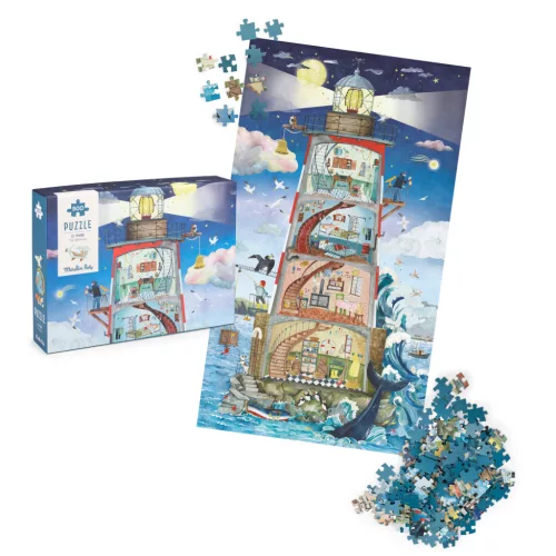 Moulin Roty - Kiskertem - Puzzle - kirakó - 500 db-os - Világítótorony
