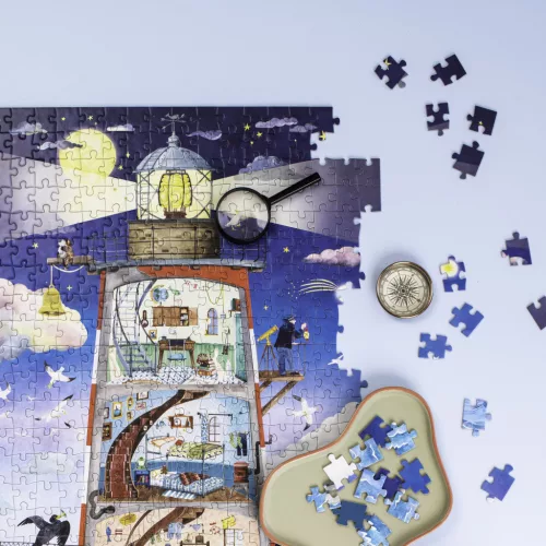 Moulin Roty - Kiskertem - Puzzle - kirakó - 500 db-os - Világítótorony