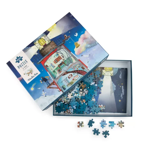 Moulin Roty - Kiskertem - Puzzle - kirakó - 500 db-os - Világítótorony