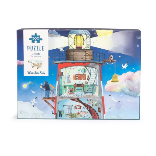 Moulin Roty - Kiskertem - Puzzle - kirakó - 500 db-os - Világítótorony