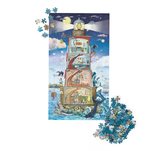 Moulin Roty - Kiskertem - Puzzle - kirakó - 500 db-os - Világítótorony