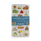 Moulin Roty - Kiskertem - Színes ceruza készlet fém dobozban - 12 db