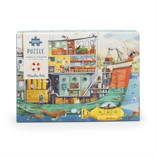 Moulin Roty - Kiskertem - Puzzle - kirakó - 200 db-os - Hajó