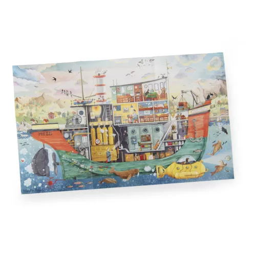 Moulin Roty - Kiskertem - Puzzle - kirakó - 200 db-os - Hajó