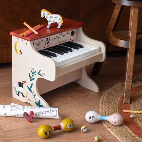 Moulin Roty - Eső után - Játékhangszer - Dupla rumbatök - krém