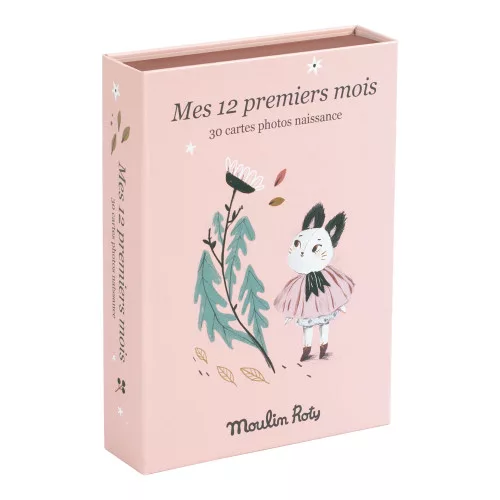 Moulin Roty - Eső után - Az első 12 hónap - Babakártya, mérföldkő kártya (30 darab kártya)