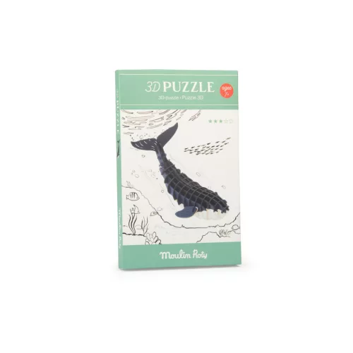 Moulin Roty - A világ körül - 3D puzzle, kirakó - bálna
