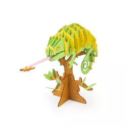   Moulin Roty - A világ körül - 3D puzzle, kirakó - kaméleon