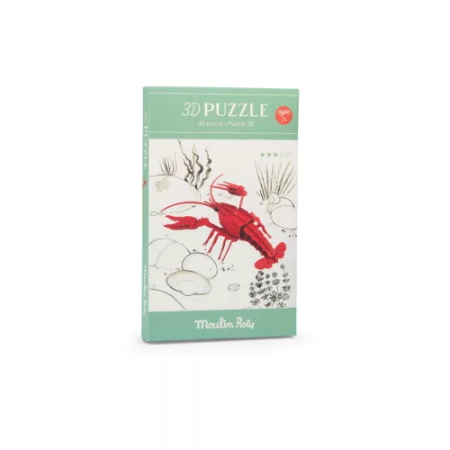 Moulin Roty - A világ körül - 3D puzzle, kirakó - rák
