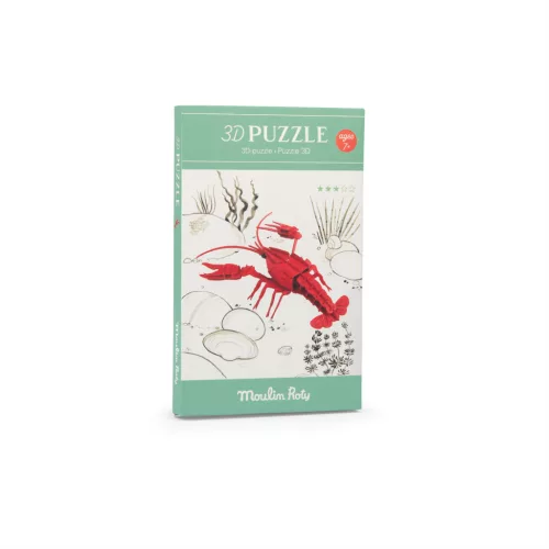 Moulin Roty - A világ körül - 3D puzzle, kirakó - rák