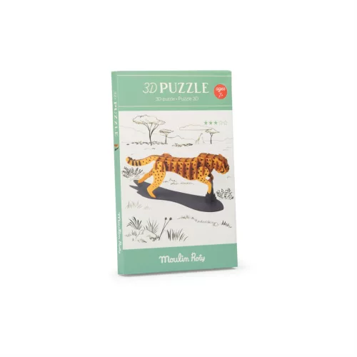 Moulin Roty - A világ körül - 3D puzzle, kirakó - gepárd