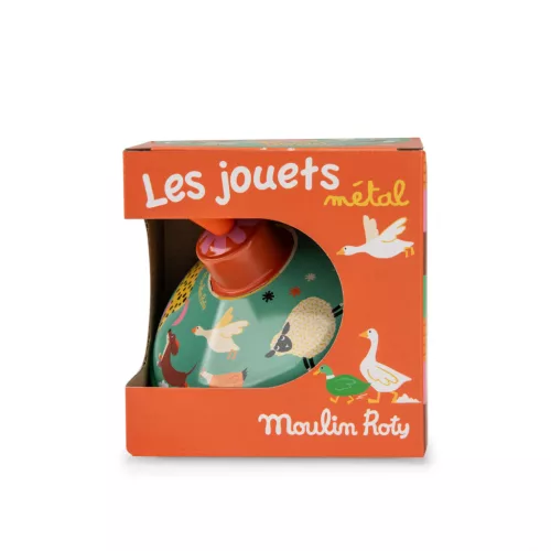 Moulin Roty - Fém játékok - Kis búgócsiga - farm