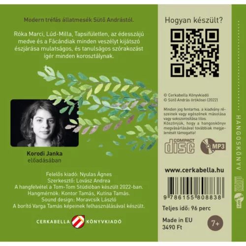 Cerkabella - Volt egyszer egy édesszájú medve - hangoskönyv (CD)