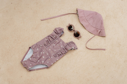 Little Dutch - Gyerek kifordítható napvédő sapka - vintage kis virágok / mályva