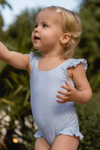 Little Dutch - Gyerek fürdőruha - százszorszép - kék