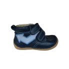 Doboz nélküli cipő -  FRODDO – Átmeneti, magasszárú, dupla tépőzáras bőr gyerekcipő – mélykék - 19-es