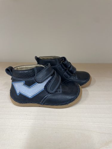 Doboz nélküli cipő -  FRODDO – Átmeneti, magasszárú, dupla tépőzáras bőr gyerekcipő – mélykék - 19-es